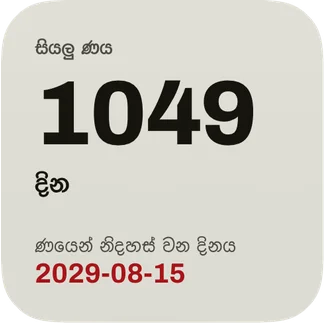 කුඩා විජට්: ණයෙන් නිදහස් වන දිනය දක්වා දින ගණන සහ රතු පාටින් දිනය.